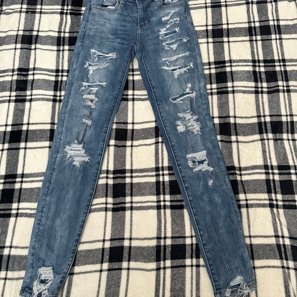 Distressed Blue Women's Jeans